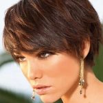 9.) Messy Punk Pixie Cut for Round Face  Messy Punk Pixie Cut for Round Face  This hairstyle is a messy hairstyle where the hair on the top are longer and with bouncy features. The rest of the pixie cut remains the same.