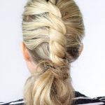 12.) Two Minute Tuck Messy Hairstyle for Women