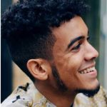 Curly Faded Haircut for Black Men
