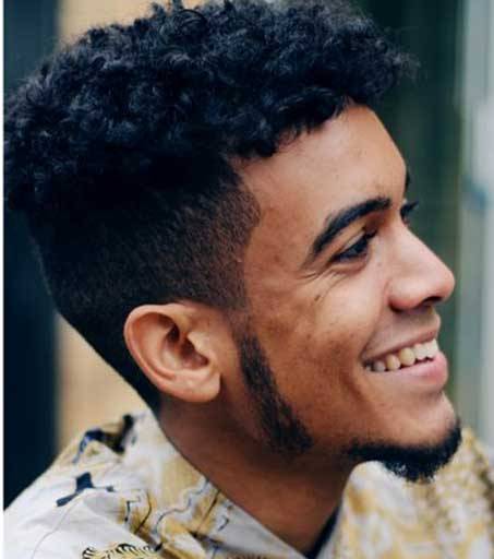 Curly Fade Haircuts for Black Men