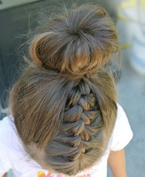 A Big Bun hairstyle for little girls Hairstyles for Little Girls