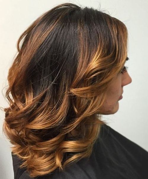 Angel Layered Wings with Curls Medium layered haircut