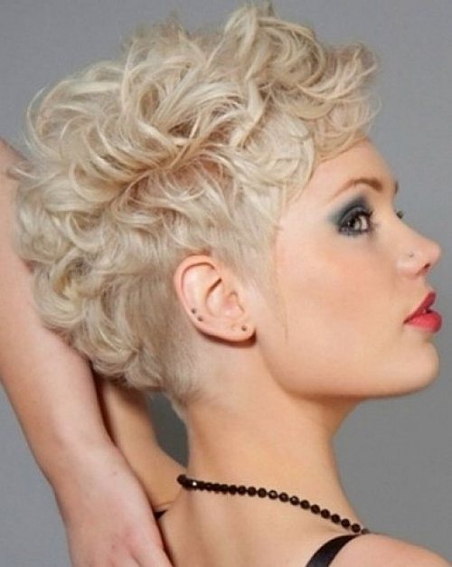 Ashy Blonde Curly Pixie Short Medium Long Haircuts