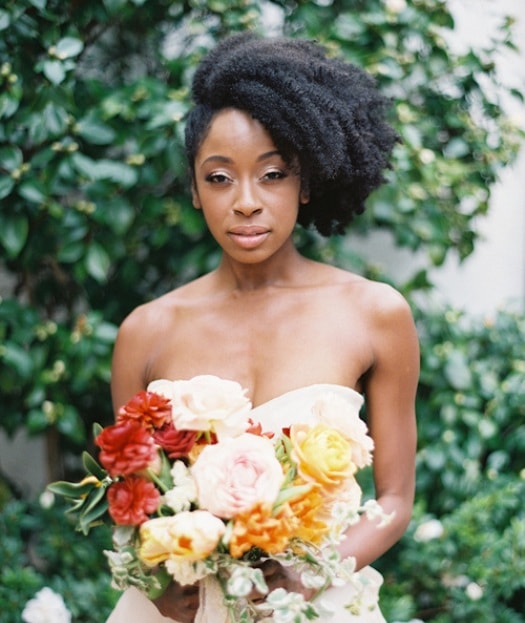 Asymmetric Black Wedding Hairstyles