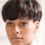 Asymmetrical Pixie Cuts with Blunt Bangs