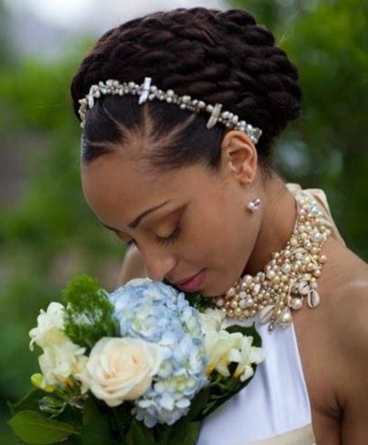 Bouquet of Curls Black Wedding Hairstyles