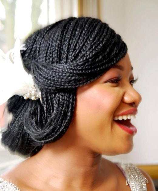 Box Braid Bun Black Wedding Hairstyles