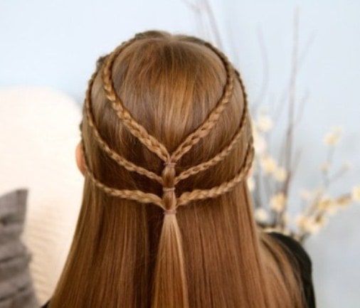 Braided Tieback Hairstyles for Little Girls