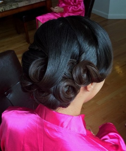 Buttery Curls Black Wedding Hairstyles