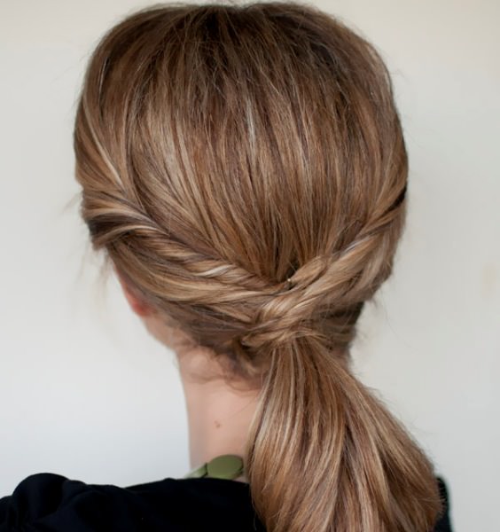Classy Hairstyles for Girls Twisted Ponytail