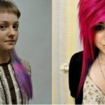 Colored Layers Emo Hairstyle