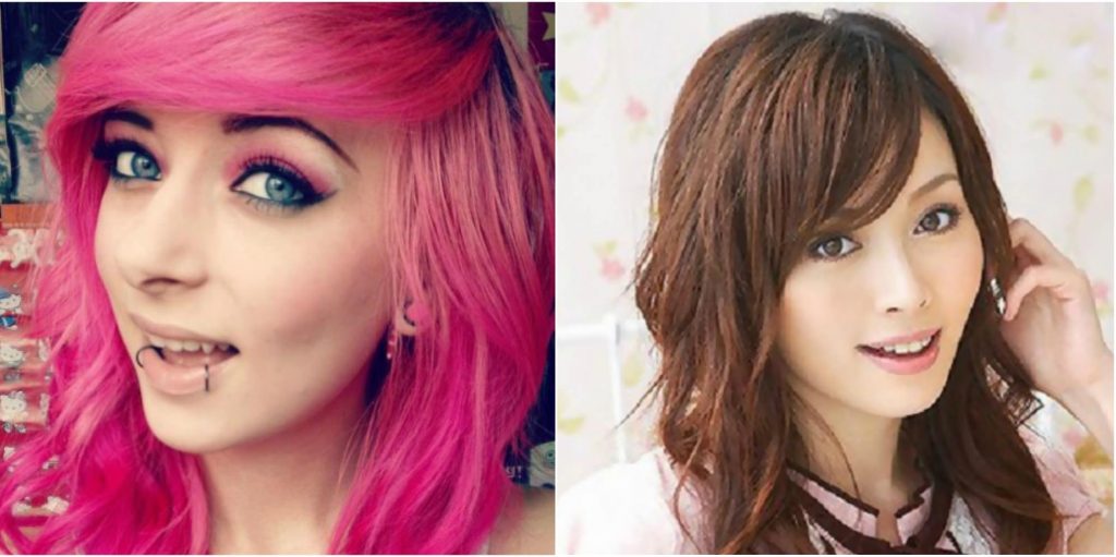 Colored Layers emo hairstyles for girls
