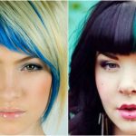Coloured Bangs Hairstyle