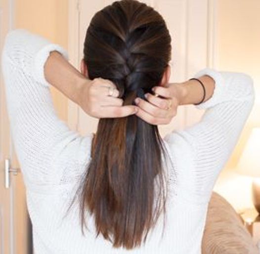 Continue the Braid while Adding Leftover Hair- Do a french braid