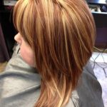Copper Highlights Blonde hair color ideas for women