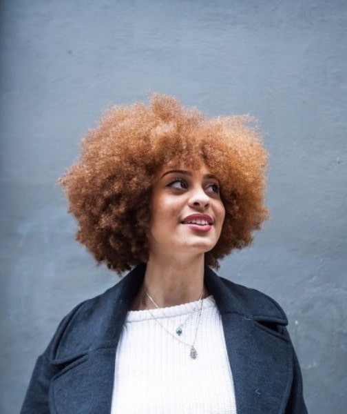 Creamy Brown Afro Natural Hairstyles