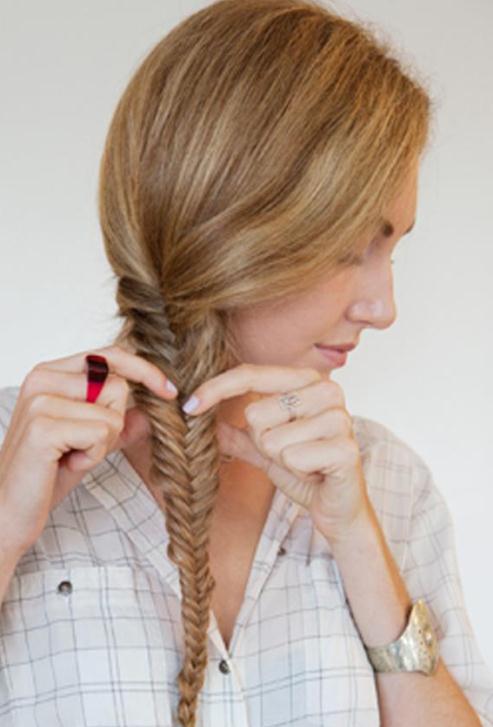 Create a Tousled Look- Do a Fishtail Braid