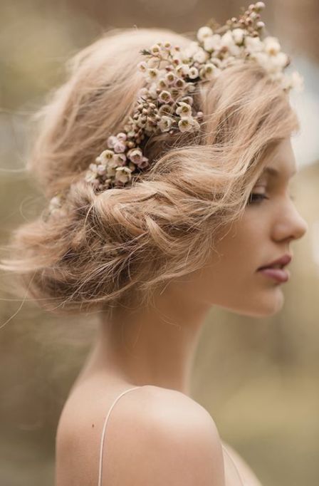 Curled Floral Updo - Prom Updos for Long Hair