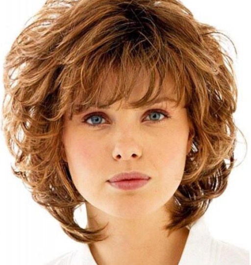 Curly Shag with Wispy Bangs-Curly Shag Haircuts for Short Medium Long Curls