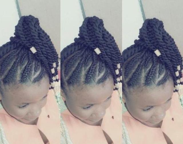 Cute Braided Hairstyles for Black Girls simple cornrows braids for kids