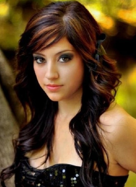 Dark Hair with Bright Highlights - Hairstyles for Dark Brown Hair