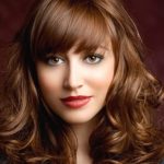 Different Long Haircuts for Women Cute Curls with a Bang