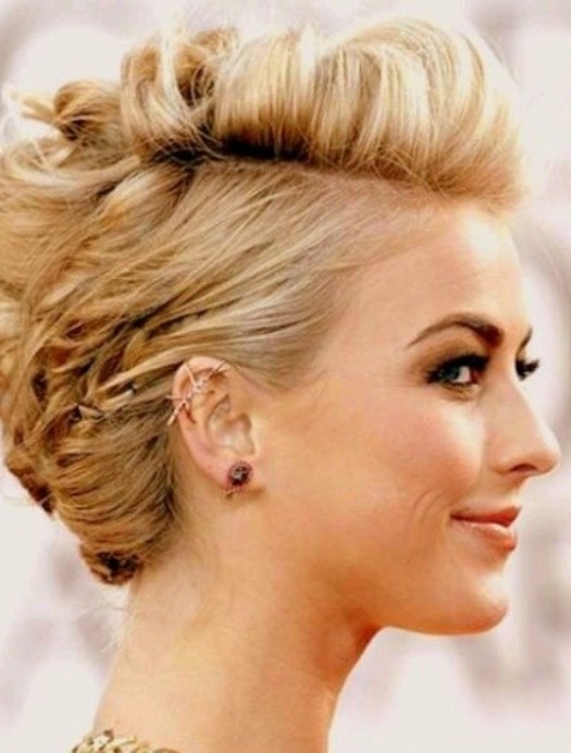 Elegant Twisted Fauxhawk - Prom Updos for Long Hair