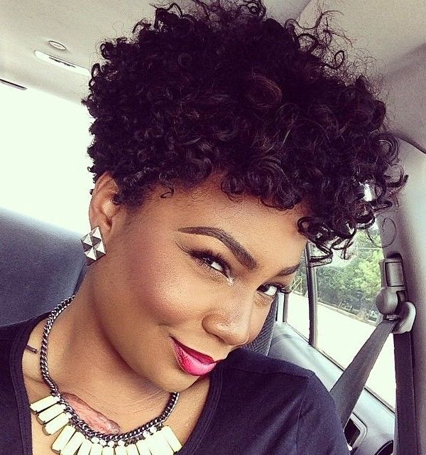 Fancy Short Hairstyles for Black Women Messy Short Curls