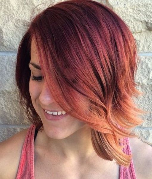 Fantastic Flames Short Ombre Hair Ideas