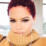 Fiery Red Frizzy Natural Hairstyles