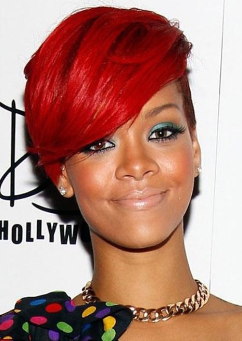 Fire-Engine Red Hairstyles for Black Women