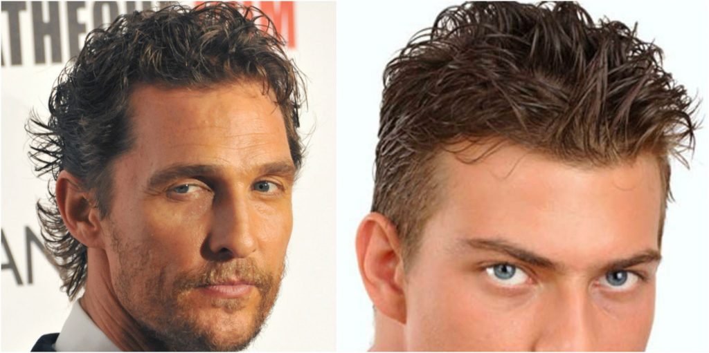 Gelled Hairstyle for Thin Hair for Men