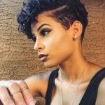 Graphic Pixie with Curly Top Natural Hairstyles