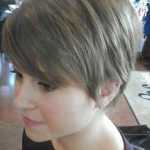 In grown pixie cut for round face