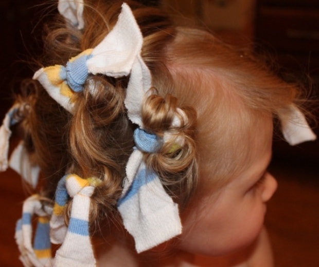 How to Get Curly Hair Use Rags and Socks