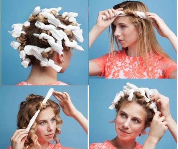 How to Get Curly Hair Use Rags and Socks