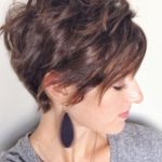 Long Asymmetrical Bangs with Pixie Haircut-Short Haircuts for Curly Hair