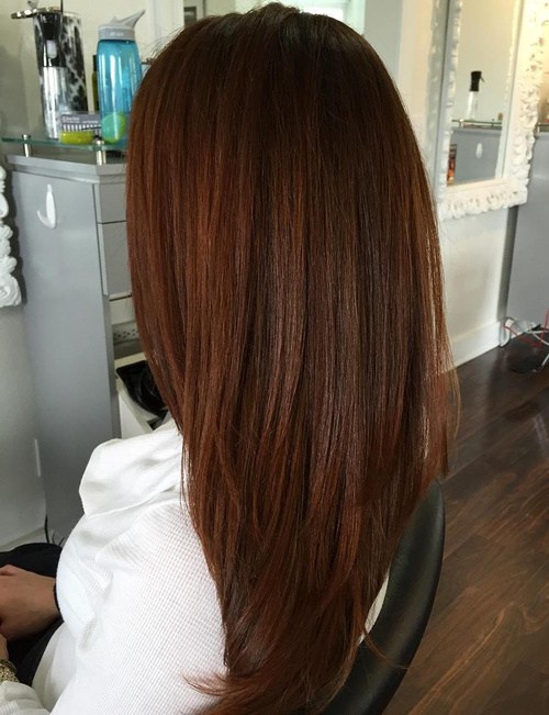 Long Auburn Layers Auburn Hair Color Ideas