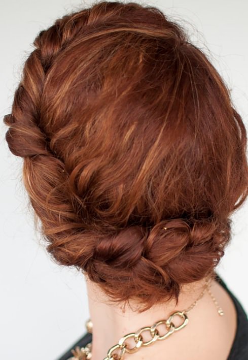 Low Tuck Updos for Curly Hair-Updos for Curly Hair