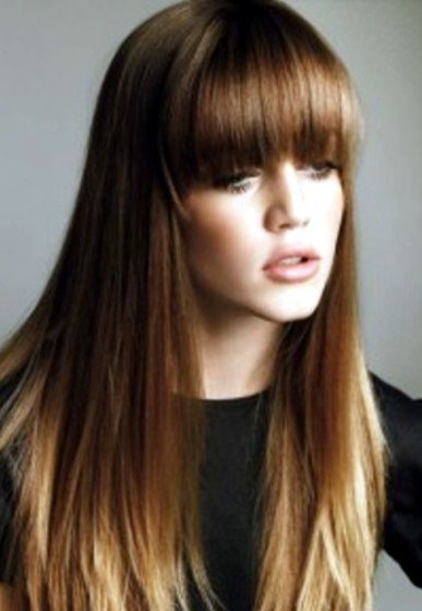 Medium Brown with Auburn Pale Blonde Ends- Brown Ombre Hair Ideas