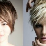 Medium Length Edgy Pixie Hairstyle with Bangs