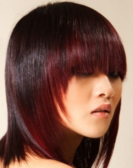 Medium Two-Tone Hairstyle-Medium Layered haircuts for thick hair