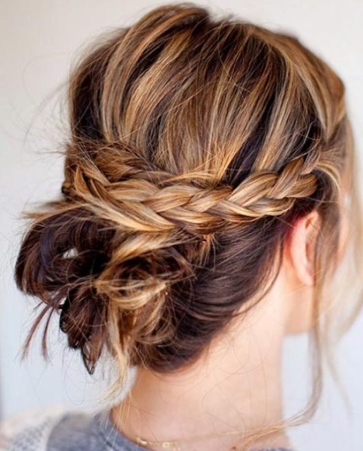Messy Braided Updo - Prom Updos for Long Hair