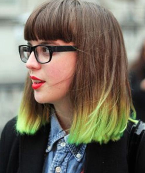 Neon Ombre-Two Tone Hairstyles