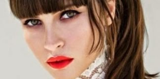 20 Best Hairstyles for Medium Hair Ponytail with Bangs-Hairstyles for Medium Hair