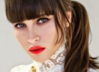 20 Best Hairstyles for Medium Hair Ponytail with Bangs-Hairstyles for Medium Hair