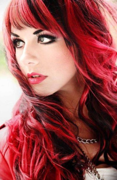 Red and Black Hair- Two Tone Hairstyles