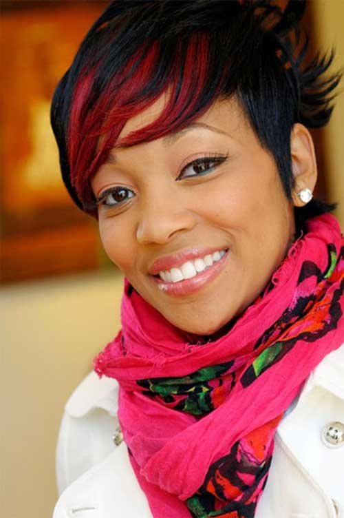 Red and Black Hairstyle- African American Short Hairstyles