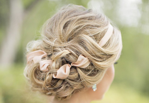 Ribbons for Bridesmaid Hairstyle