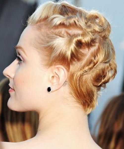 Rose Gold Twists Hair Updos for Short Hair